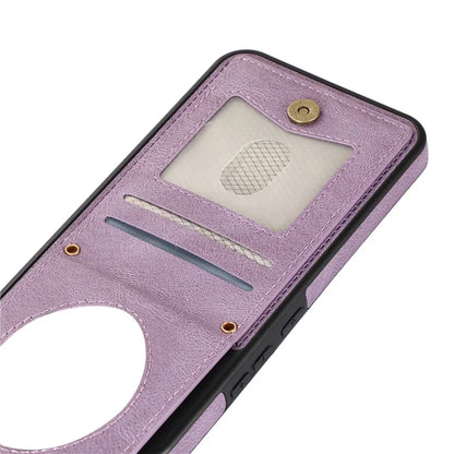 For Samsung Galaxy A14 5G / 4G Cover TPU Leather Phone Case RFID Blocking Hidden Mirror