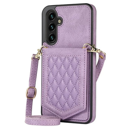 For Samsung Galaxy A14 5G / 4G Cover TPU Leather Phone Case RFID Blocking Hidden Mirror