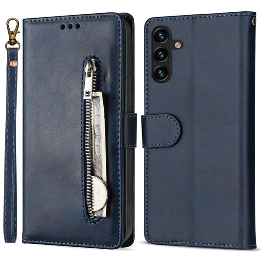 For Samsung Galaxy A25 5G (Global) (161.0 x 76.5 x 8.3mm) Leather Case Zipper Wallet Phone Cover