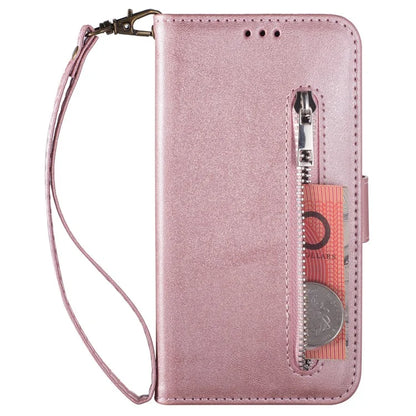 For Samsung Galaxy A05s 4G Leather Case Zipper Pocket Phone Cover with Wallet Stand