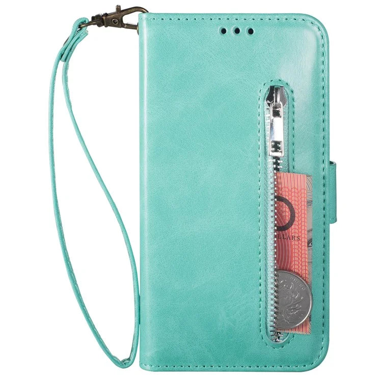 For Samsung Galaxy A05s 4G Leather Case Zipper Pocket Phone Cover with Wallet Stand