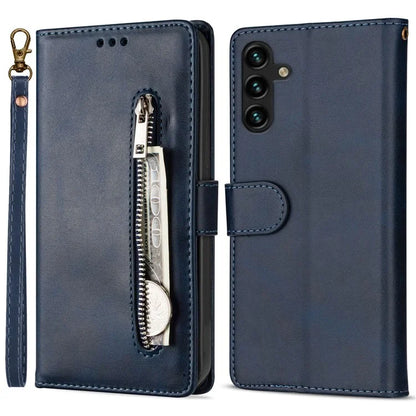 For Samsung Galaxy A05s 4G Leather Case Zipper Pocket Phone Cover with Wallet Stand