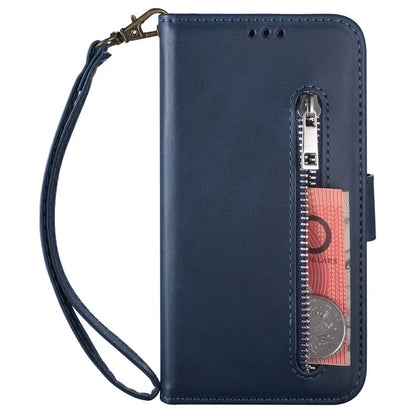 For Samsung Galaxy A05s 4G Leather Case Zipper Pocket Phone Cover with Wallet Stand