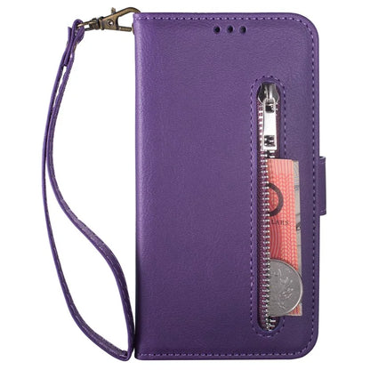 For Samsung Galaxy A05s 4G Leather Case Zipper Pocket Phone Cover with Wallet Stand