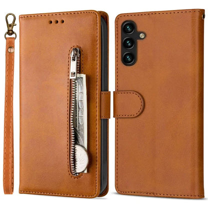 For Samsung Galaxy A24 4G (162.1 x 77.6 x 8.3mm) Case PU Leather Zipper Wallet Phone Cover