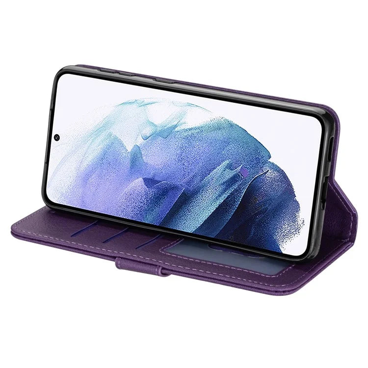 For Samsung Galaxy A24 4G (162.1 x 77.6 x 8.3mm) Case PU Leather Zipper Wallet Phone Cover