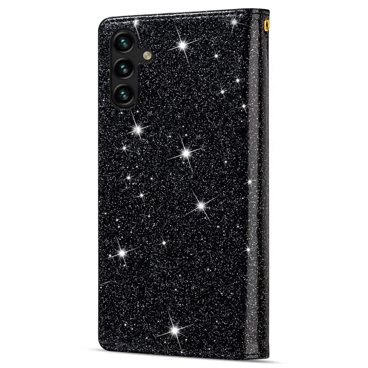 For Samsung Galaxy A05s 4G Leather Case Glittery Phone Cover with Zipper Wallet