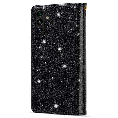 For Samsung Galaxy A05s 4G Leather Case Glittery Phone Cover with Zipper Wallet