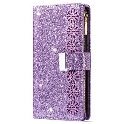 For Samsung Galaxy A05s 4G Leather Case Glittery Phone Cover with Zipper Wallet