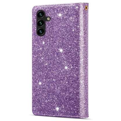 For Samsung Galaxy A05s 4G Leather Case Glittery Phone Cover with Zipper Wallet