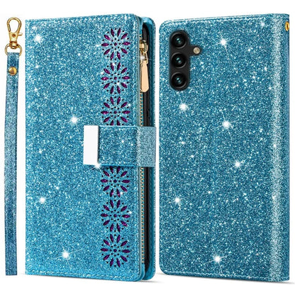 For Samsung Galaxy A05s 4G Leather Case Glittery Phone Cover with Zipper Wallet