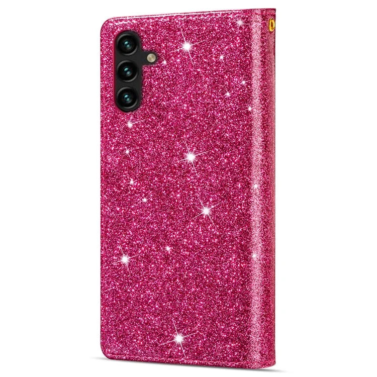 For Samsung Galaxy A05s 4G Leather Case Glittery Phone Cover with Zipper Wallet