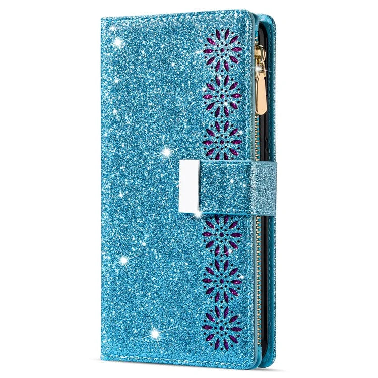 For Xiaomi Redmi Note 13 Pro 5G / Poco X6 5G Case Leather Phone Cover Glitter Surface