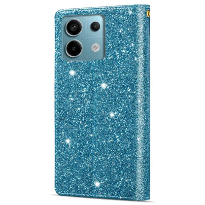 For Xiaomi Redmi Note 13 Pro 5G / Poco X6 5G Case Leather Phone Cover Glitter Surface
