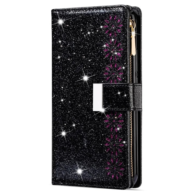 For Xiaomi Redmi Note 13 Pro 5G / Poco X6 5G Case Leather Phone Cover Glitter Surface