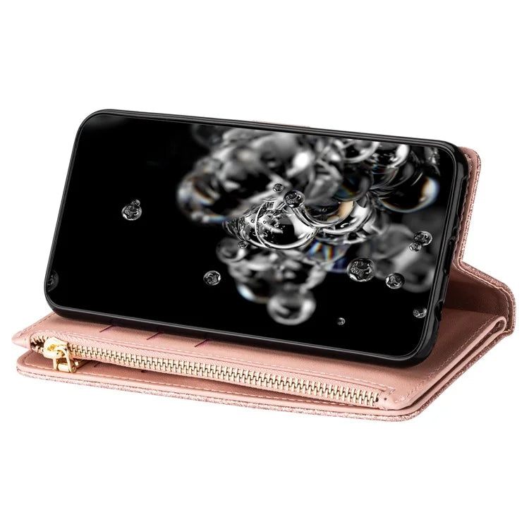 For Xiaomi Redmi Note 13 Pro 5G / Poco X6 5G Case Leather Phone Cover Glitter Surface
