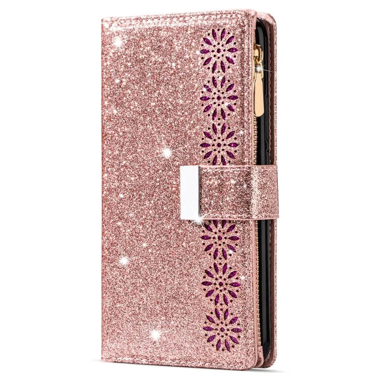 For Xiaomi Redmi Note 13 Pro 5G / Poco X6 5G Case Leather Phone Cover Glitter Surface