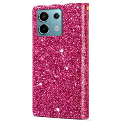 For Xiaomi Redmi Note 13 Pro 5G / Poco X6 5G Case Leather Phone Cover Glitter Surface
