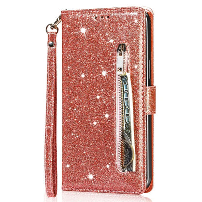 For Xiaomi Redmi Note 13 Pro 5G / Poco X6 5G Case Glitter Zipper Leather Cover with Wallet