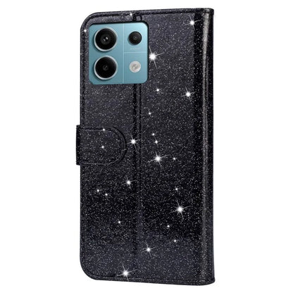 For Xiaomi Redmi Note 13 Pro 5G / Poco X6 5G Case Glitter Zipper Leather Cover with Wallet