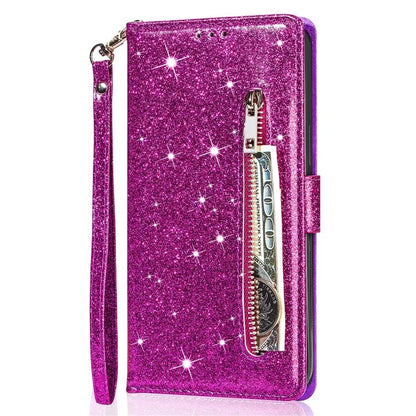 For Xiaomi Redmi Note 13 Pro 5G / Poco X6 5G Case Glitter Zipper Leather Cover with Wallet