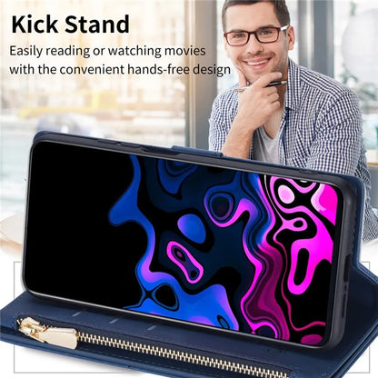 For Xiaomi Redmi Note 13 Pro 5G / Poco X6 5G Cell Phone Cases Color Splicing Zipper Pocket Cover