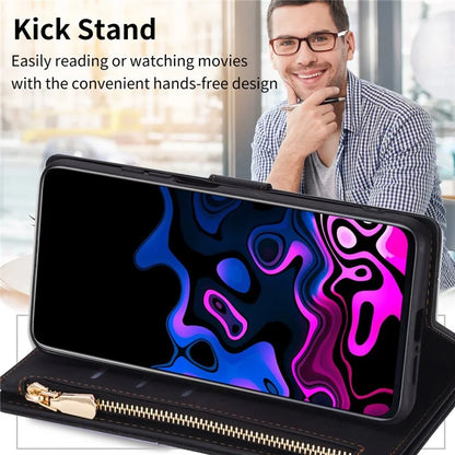 For Xiaomi Redmi Note 13 Pro 5G / Poco X6 5G Cell Phone Cases Color Splicing Zipper Pocket Cover