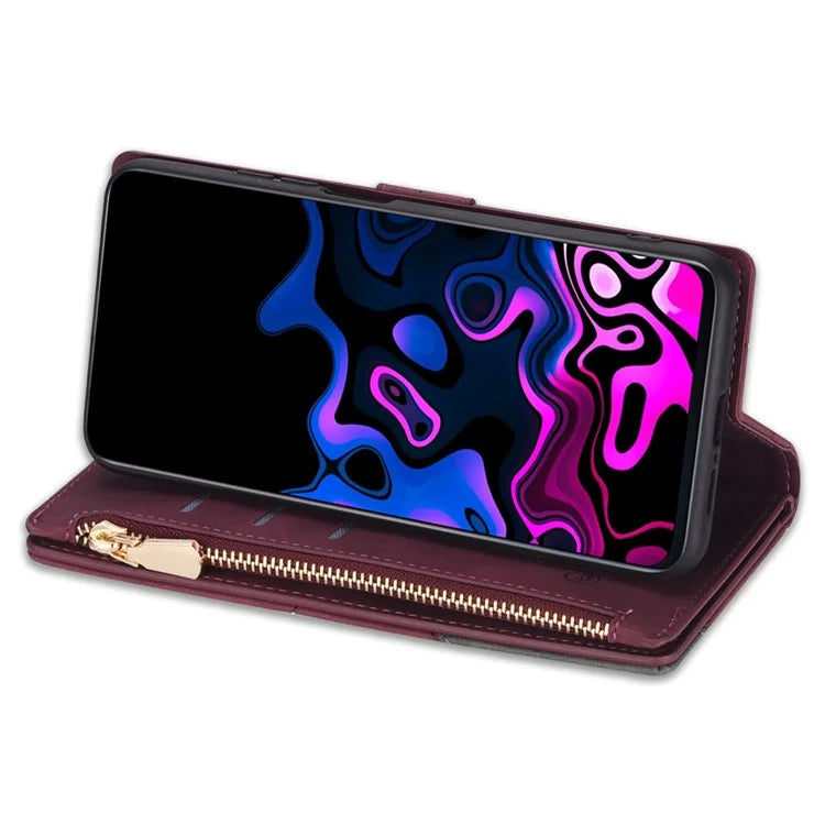 For Xiaomi Redmi Note 13 Pro 5G / Poco X6 5G Cell Phone Cases Color Splicing Zipper Pocket Cover
