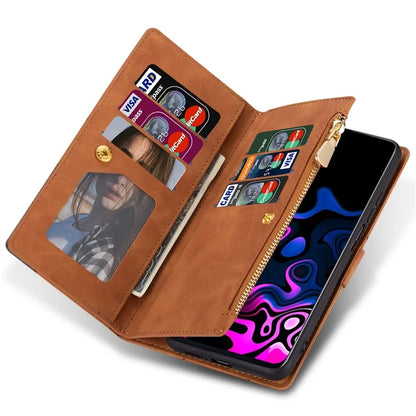 For Xiaomi Redmi Note 13 Pro 5G / Poco X6 5G Cell Phone Cases Color Splicing Zipper Pocket Cover