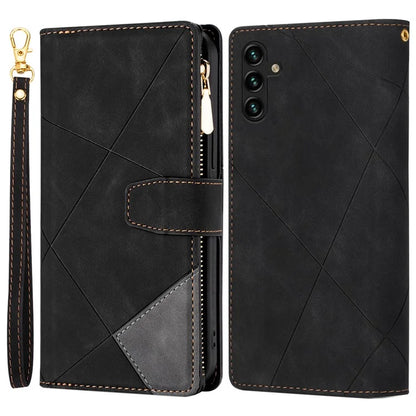 For Samsung Galaxy A25 5G (Global) (161.0 x 76.5 x 8.3mm) Leather Case Color Splicing Wallet Cover