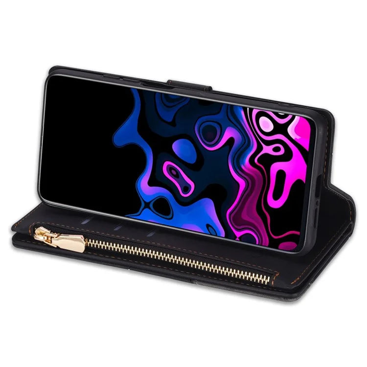 For Samsung Galaxy A25 5G (Global) (161.0 x 76.5 x 8.3mm) Leather Case Color Splicing Wallet Cover