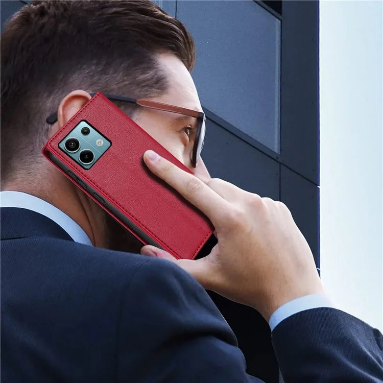 BKS-001 For Xiaomi Redmi Note 13 Pro 5G / Poco X6 5G Magnetic Phone Case Bump Proof Leather Cover