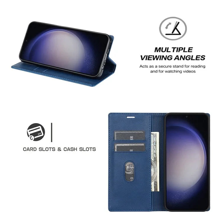 BKS-001 For Xiaomi Redmi Note 13 5G Case Drop-resistant Leather Cover with Magnetic Closure