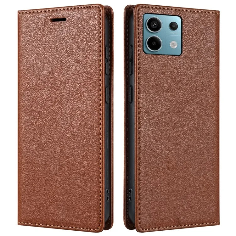 BKS-001 For Xiaomi Redmi Note 13 5G Case Drop-resistant Leather Cover with Magnetic Closure