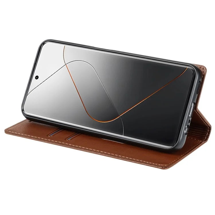BKS-001 For Xiaomi Redmi Note 13 5G Case Drop-resistant Leather Cover with Magnetic Closure
