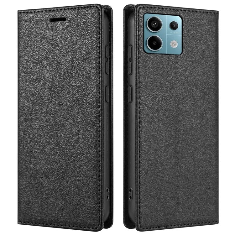 BKS-001 For Xiaomi Redmi Note 13 5G Case Drop-resistant Leather Cover with Magnetic Closure