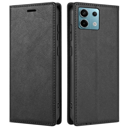 BKS-001 For Xiaomi Redmi Note 13 5G Case Drop-resistant Leather Cover with Magnetic Closure