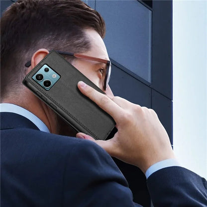 BKS-001 For Xiaomi Redmi Note 13 5G Case Drop-resistant Leather Cover with Magnetic Closure