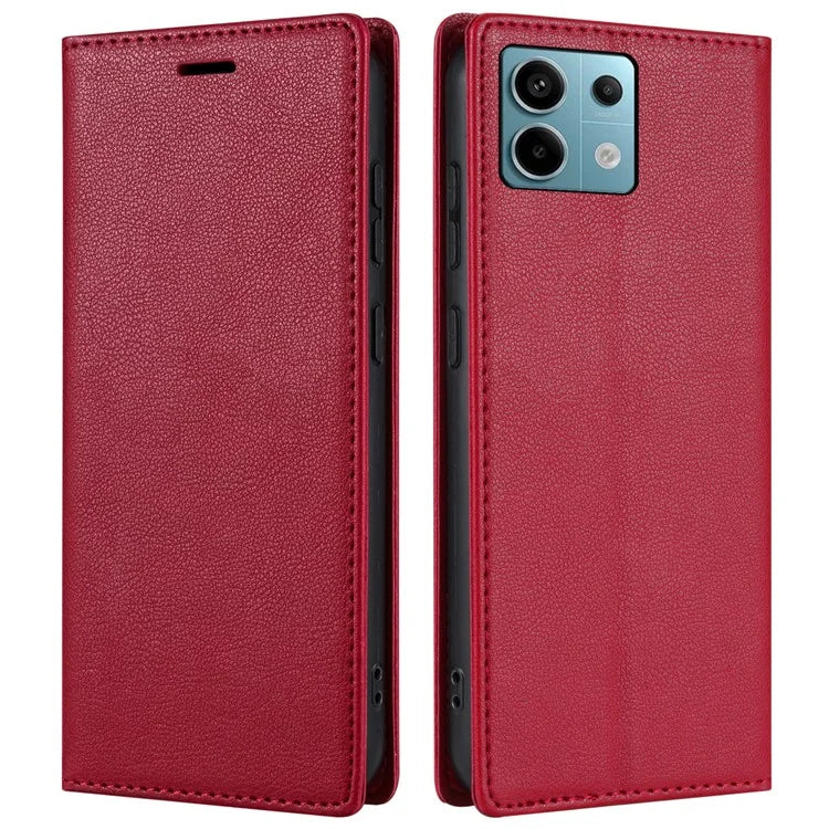 BKS-001 For Xiaomi Redmi Note 13 5G Case Drop-resistant Leather Cover with Magnetic Closure