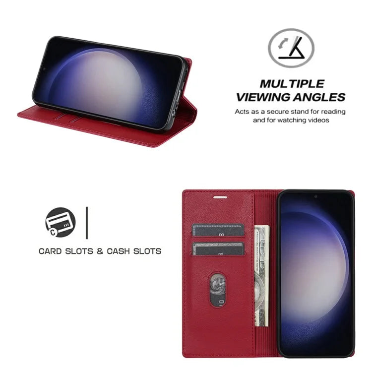 BKS-001 For Xiaomi Redmi Note 13 5G Case Drop-resistant Leather Cover with Magnetic Closure