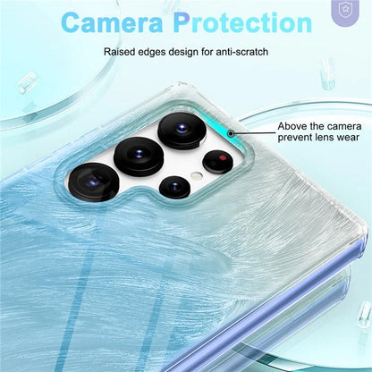 For Samsung Galaxy S24 Ultra Cell Phone Case Gradient Feather PC+TPU Shell