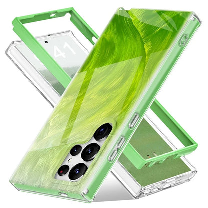For Samsung Galaxy S24 Ultra Cell Phone Case Gradient Feather PC+TPU Shell