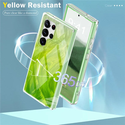 For Samsung Galaxy S24 Ultra Cell Phone Case Gradient Feather PC+TPU Shell