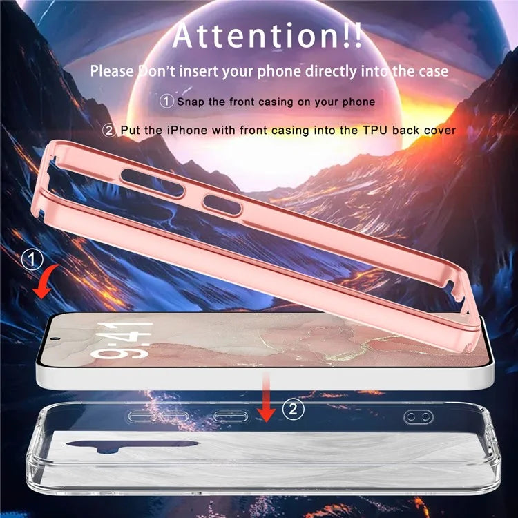For Samsung Galaxy S24 Case Gradient Feather Pattern PC+TPU Protective Cover