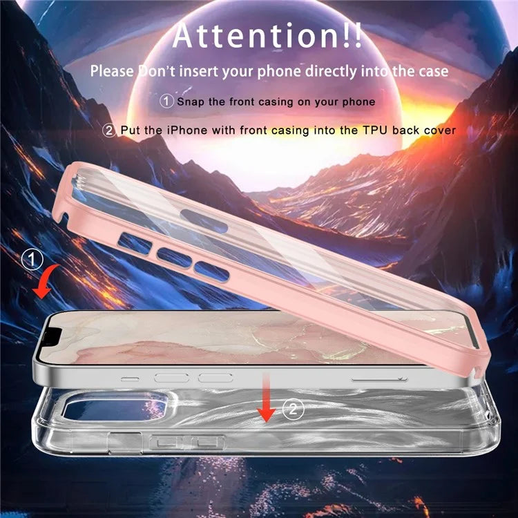 For iPhone 13 Pro Max 6.7 inch Case Gradient Feather Pattern Camera Protection Phone Cover