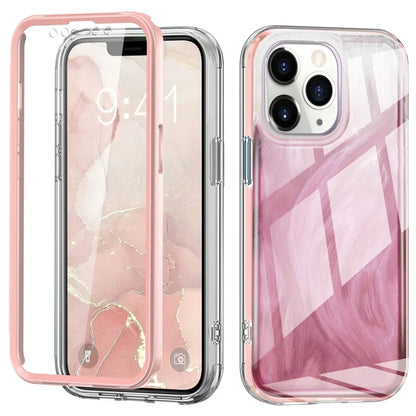 For iPhone 11 Pro Case Shockproof PC+TPU Phone Cover with Gradient Feather Pattern