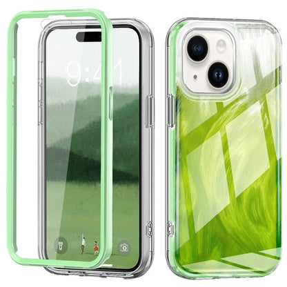 For iPhone 15 Plus Cell Phone Cases Gradient Feather Scratch-proof Cover