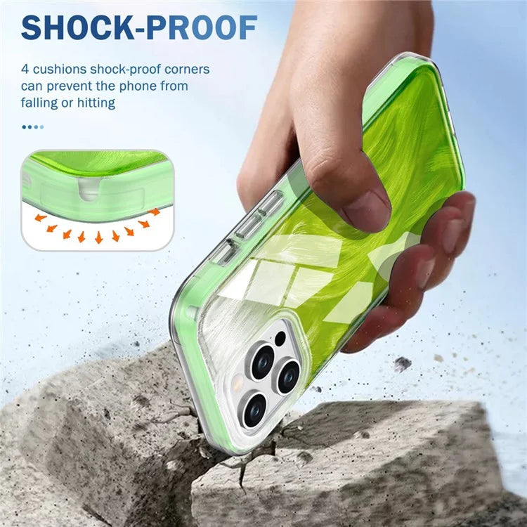 For iPhone 12 / 12 Pro Gradient Case PC+TPU Phone Cover with PET Screen Protector