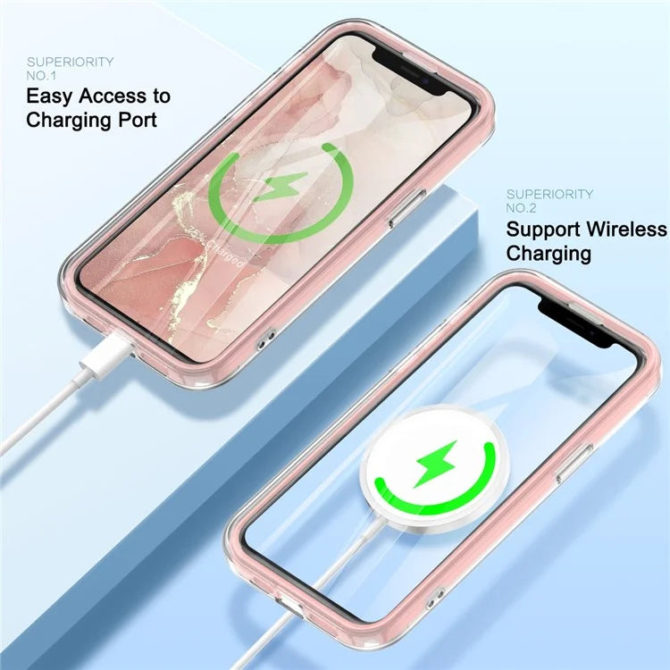 For iPhone 12 / 12 Pro Gradient Case PC+TPU Phone Cover with PET Screen Protector