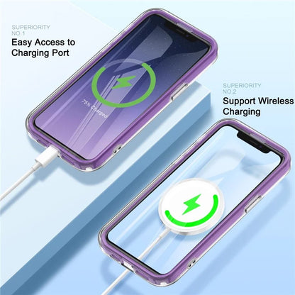 For iPhone 12 / 12 Pro Gradient Case PC+TPU Phone Cover with PET Screen Protector